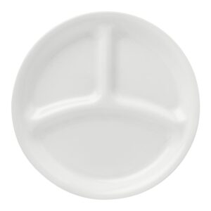corelle livingware winter frost white 8.5” divided lunch plate (set of 4)