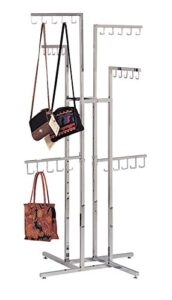 sswbasics 4 way hang handbag and j-hook rack (chrome)