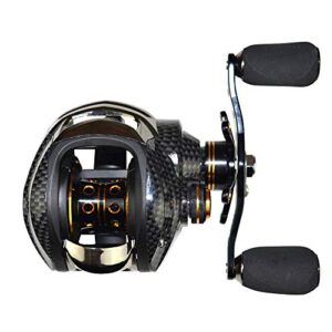 FISHDROPS Baitcasting Reels, 17+1BB Magnetic/Centrifugal Brake Systems Baitcaster Reel, High-Speed Gear Ratio 7.0 Ultra Smooth Low Profile Baitcast Fishing Reel