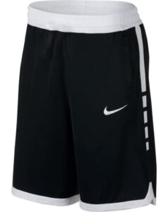 nike dri fit elite stripe short aq9473 013 black | white xs