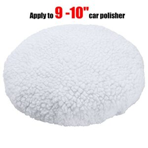 AIVS Car Polisher Pad Wool Bonnet Buffing Wheel Polishing Pad Waxer Pads for Car Buffer Bonnets Polisher, 5 Pieces (9"-10")