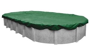 pool mate 501625-4-pm professional-grade rip-shield winter oval above-ground cover, 16 x 25-ft. pool, meadow green