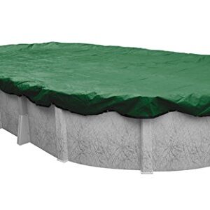 Pool Mate 501224-4-PM Professional-Grade Rip-Shield Winter Oval Above-Ground Cover, 12 x 24-ft. Pool, Meadow Green