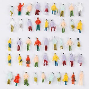 nwfashion 100pcs 1:150 scale hand color painted model train people figure (1:150 13mm)