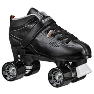 roller derby str seven men's roller skate, black/grey, 7