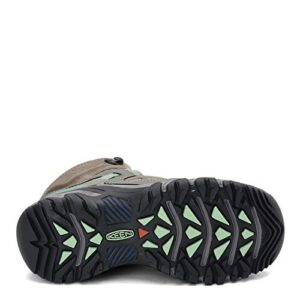 KEEN Women's Targhee Vent Mid Height Breathable Hiking Boots, Fumo/Quiet Green, 9 Medium