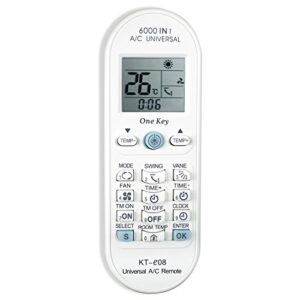 universal air conditioner remote control for all most all barnds of a/c toshiba panasonic sanyo fujitsu conditioning kt-e08 6000 in 1 one key series