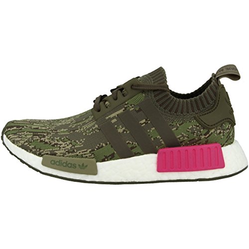 adidas Originals NMD_R1 Pk Mens Running Trainers Sneakers Shoes Prime Knit (UK 5.5 US 6 EU 38 2/3, Utility Green Pink BZ0222)