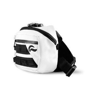 skunk kross smell proof fanny pack hipster bag w/combo lock (white)