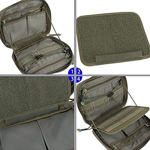 EXCELLENT ELITE SPANKER Molle Admin Pouch Tactical EDC Tool Pouch Military Nylon Holder Modular Utility Organizer Bag(Ranger Green)