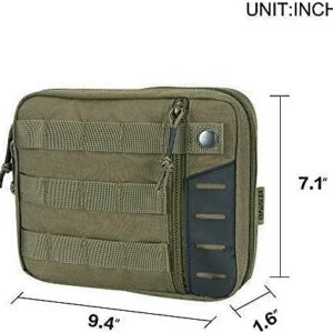 EXCELLENT ELITE SPANKER Molle Admin Pouch Tactical EDC Tool Pouch Military Nylon Holder Modular Utility Organizer Bag(Ranger Green)