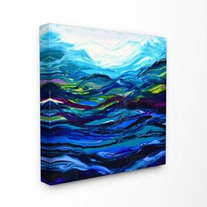 stupell industries acrylic resin waves under water ripples abstract canvas wall art, 24 x 24, multi-color