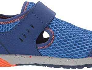 Merrell Bare Steps H20 Water Shoe, Blue/Orange, 8 US Unisex Little Kid