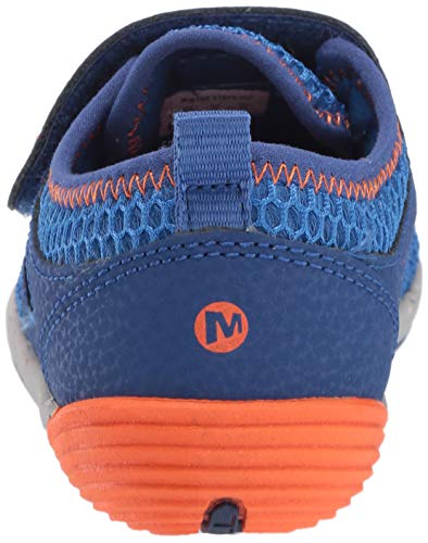Merrell Bare Steps H20 Water Shoe, Blue/Orange, 8 US Unisex Little Kid