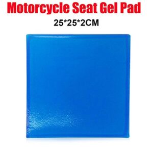 LisylineAuto Motorcycle Seat Gel Pad Shock Absorption Mats Reduce Fatigue Comfortable Soft Cooling Fabric Cushion Blue Cool DIY Saddle (25 x 25 x 2cm)