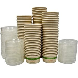 outside the box papers 2 ounce souffle cups and lids - 100% biodegradable and compostable - 100 pack