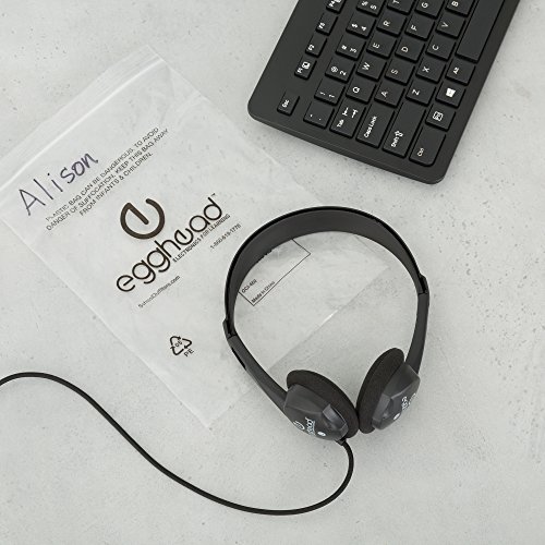 Egghead EGG-Iag-1000FA-BK-SO-20 Heavy-Duty Stereo School Headphones W/Tangle-Free Cord (Pack of 20)-, Black