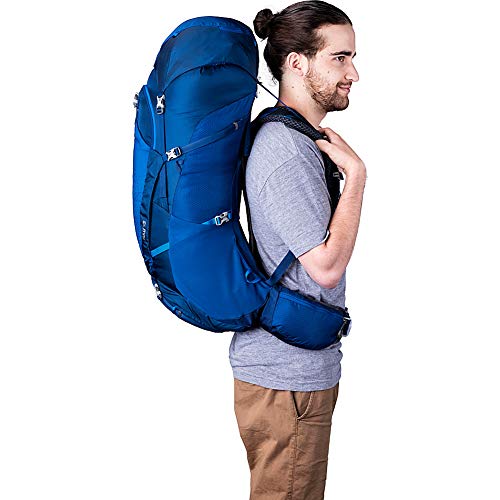 Gregory Mountain Products Zulu 65 Liter Men's Overnight Hiking Backpack , Empire Blue, Md/Lg