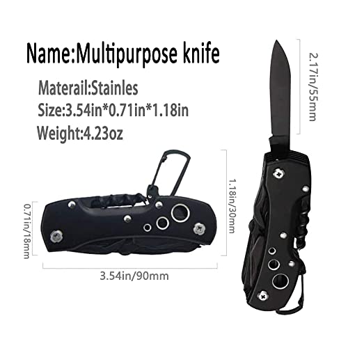 HONZIN Swiss Style Multi Function Pocket Knife - for Every Day use Including Outdoor Survival Fishing, Gifts for Dad Men