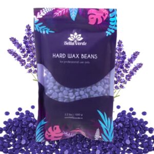 bella verde wax beans 2.2lb - hard wax beads for hair removal - brazilian eyebrow home body wax for men women - hot wax for brazilian body legs eyebrows face lips armpits