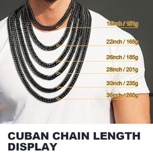 U7 Men Black Choker Chain 18 Inch Hip Hop Style 12MM Wide Chunky Franco Curb Chain Necklace