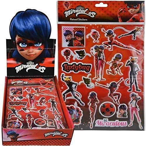 UPD LBSTIK Zag Miraculous Raised Stickers - Sheet -, Multi