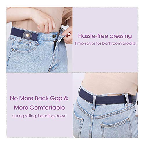 SUOSDEY No Buckle Invisible Stretch Belts for Men/Women Belt for Jeans pants No Hassle,No Bugle