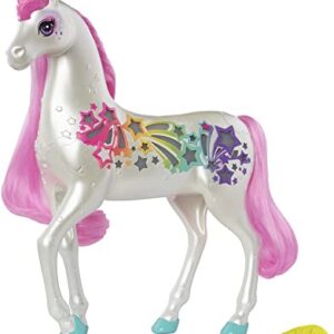 Barbie Dreamtopia Unicorn Toy, Brush 'N Sparkle Pink and White Unicorn with 4 Magical Lights and Sounds (Amazon Exclusive)