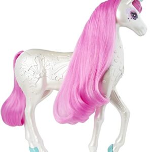 Barbie Dreamtopia Unicorn Toy, Brush 'N Sparkle Pink and White Unicorn with 4 Magical Lights and Sounds (Amazon Exclusive)