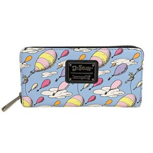 loungefly x dr. seuss wallet oh the places you'll go zip around