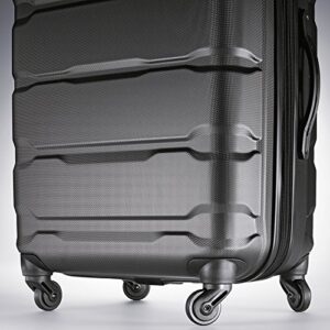 Samsonite 68311-1041 Omni Hardside Luggage Nested Spinner Set 20 Inch, 24 Inch, 28 Inch - Black Bundle w/Deco Gear Luggage Accessory Kit (10 Item)