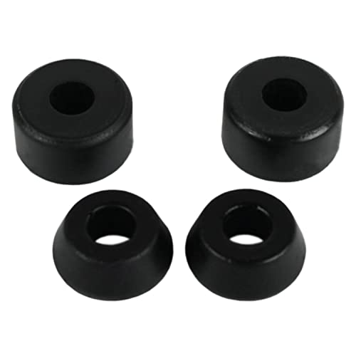 Dime Bag Skateboard Bushings (for 2 Trucks) + Green Riser Pads and 1" Phillips Hardware (98A Black)