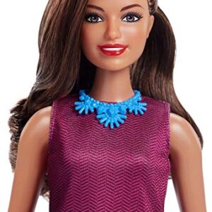 Barbie News Anchor Doll, Brunette Curvy Doll with Microphone, for 3 to 7 Year Olds