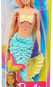 Barbie Dreamtopia Mermaid Doll, approx. 12-inch, Rainbow Tail, Coral Hair, for 3 to 7 Year Olds​​​