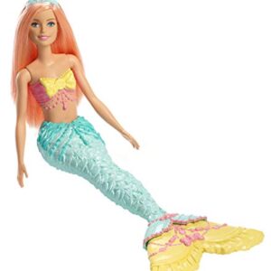 Barbie Dreamtopia Mermaid Doll, approx. 12-inch, Rainbow Tail, Coral Hair, for 3 to 7 Year Olds​​​