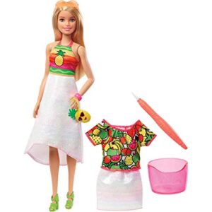 barbie crayola rainbow fruit surprise doll & fashions