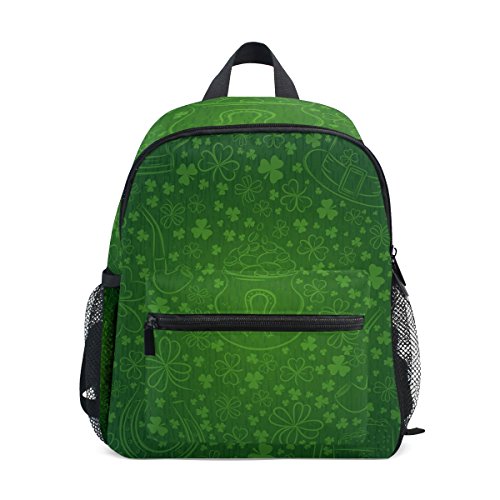 My Daily Kids Backpack St. Patrick's Day Clover Beer Horseshoe Nursery Bags for Preschool Children