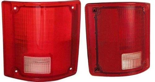 GO-PARTS - Pair/Set - for 1973-1991 Chevrolet (Chevy) K5 Blazer Tail Lights Lens - Left & Right (Driver & Passenger) Side Replacement GM2809111 GM2808111 5965776 5965775 1974 1975 1976 1977 1978