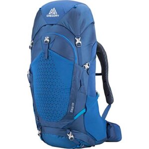 gregory mountain products zulu 55 liter men's overnight hiking backpack, medium/large, empire blue