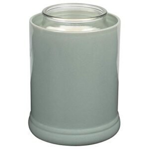 elanze designs solid color ceramic stoneware electric jar candle warmer (1, grey)