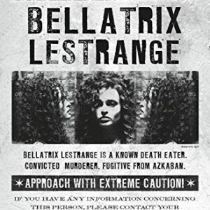 Trends International The Wizarding World: Harry Potter - Bellatrix Wanted Poster Wall Poster, 22.375" x 34", Unframed Version