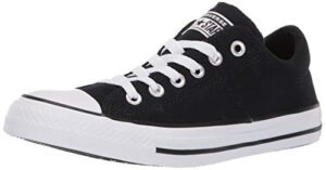 converse women's chuck taylor all star madison low top sneaker, black/white/black, 8.5 m us