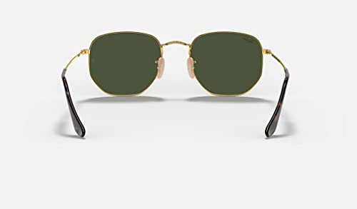 Ray-Ban RB3548N HEXAGONAL 001 51M Gold/Green Sunglasses For Men For Women (MEDIUM)+ BUNDLE with Designer iWear Eyewear Kit