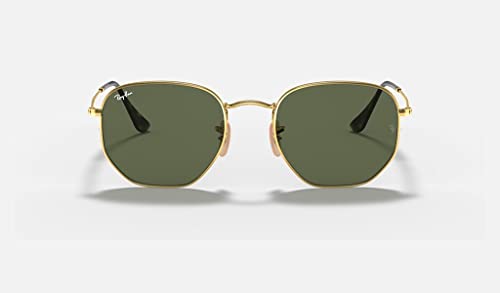 Ray-Ban RB3548N HEXAGONAL 001 51M Gold/Green Sunglasses For Men For Women (MEDIUM)+ BUNDLE with Designer iWear Eyewear Kit