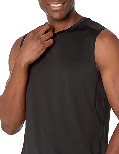 Amazon Essentials Men's Tech Stretch Muscle Shirt, Black, X-Small