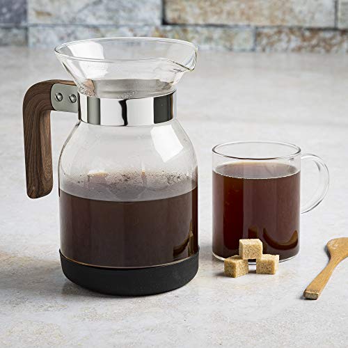 Primula Park Set with Permanent Reusable Removable Filter Coffee Dripper Pour Over Maker Brewer Pot, Borosilicate Glass, Easy to Use and Clean, 36 oz