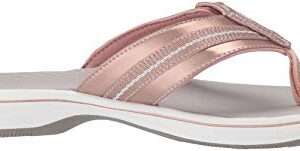 Clarks Women's Brinkley Jazz Flip-Flop rose gold 070 M US