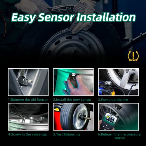 CDWTPS TPMS Sensor,GM 315Mhz Tire Pressure Monitoring Sensor Compatible for Chevy Silverado GMC Cadillac Buick Pontiac Saturn Hummber Saab Replace#13598771 13598772 13586335 13581558 4 Pack