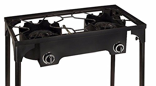 AK Energy 2 Burner Propane Stove Gas Iron Outdoor Portable Camping bbq high pressure w/Hose and Regulator