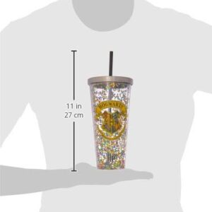 Spoontiques Hogwarts Glitter Cup w/Straw